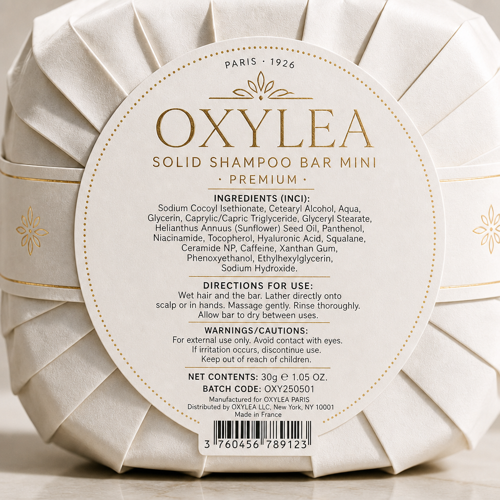 Solid Shampoo Bar Mini - Label detail view